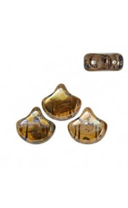 Ginko Leaf Beads 7.5x7.5mm Smoky topaz Rembrandt